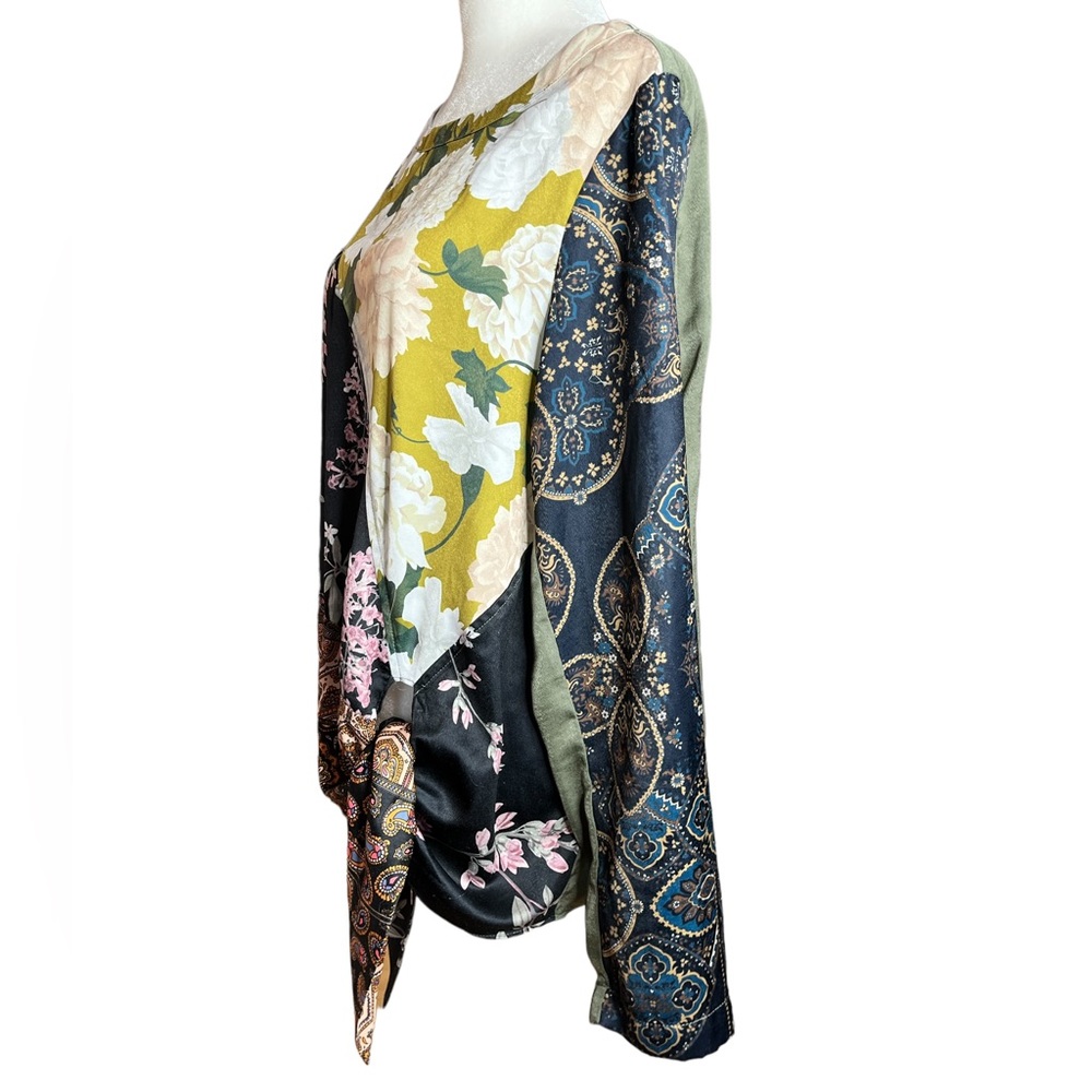 Anthropologie Tiny Patchwork Blooms Blouse Size M… - image 5